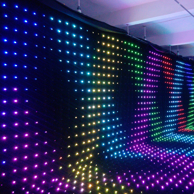 Flexibler Hintergrund 2m hohe 3m LED-Videohintergrund RGB 3in1 Stadiums