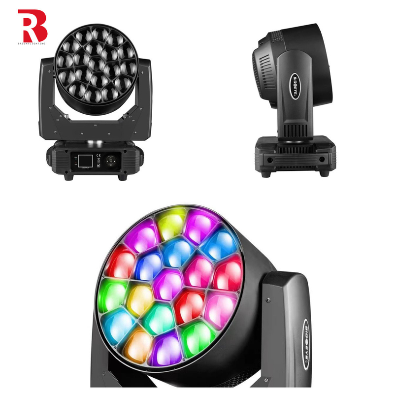 19pcs*15w RGBW Zoom Eye LED Bewegliche Kopf Bühnenleuchte Für DJ Hochzeitsdekoration