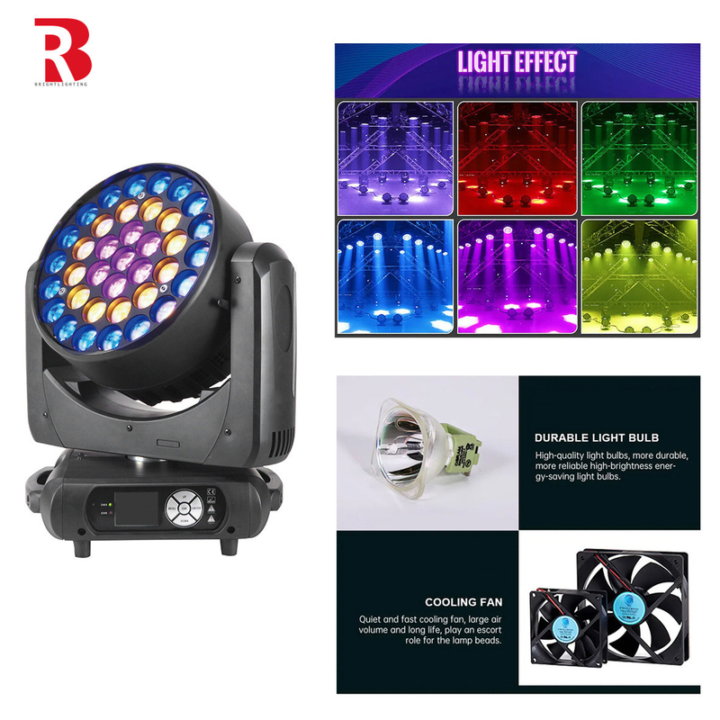LED DMX Bewegungskopf 37pcs 15W RGBW Beeye Bühnenlicht für mittelgroße Konzerte