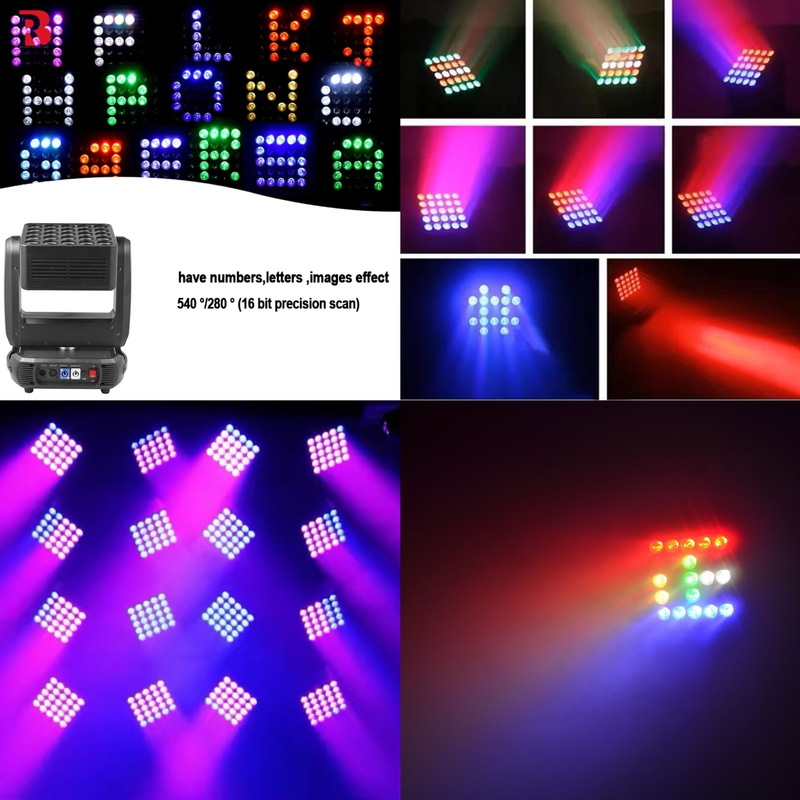 Matrix 5x5 25pcs 10W Dmx512 Bewegliche Kopflichter RGBW Für DJ Bühnenparty Show