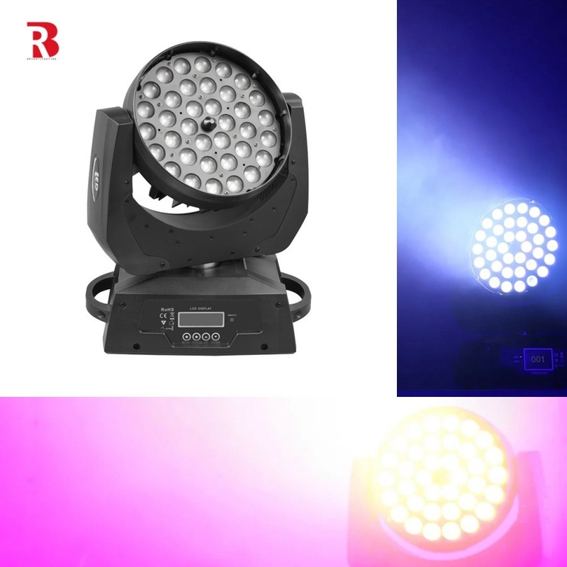 36pcs X 10w Rgbw 4in1 Zoom Led Bewegtes Kopfwaschlicht Hochzeitsshows Bühnenbeleuchtung