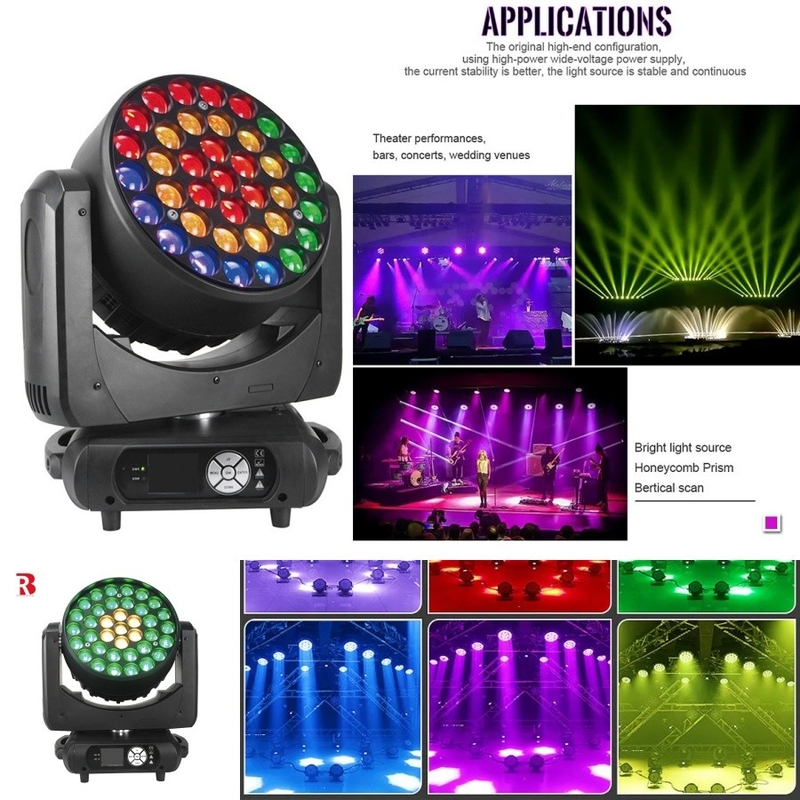 Bee Eye Bewegtes Kopflicht RGBW Beam 37*15w Zoom Disc DMX Waschbühnenlicht