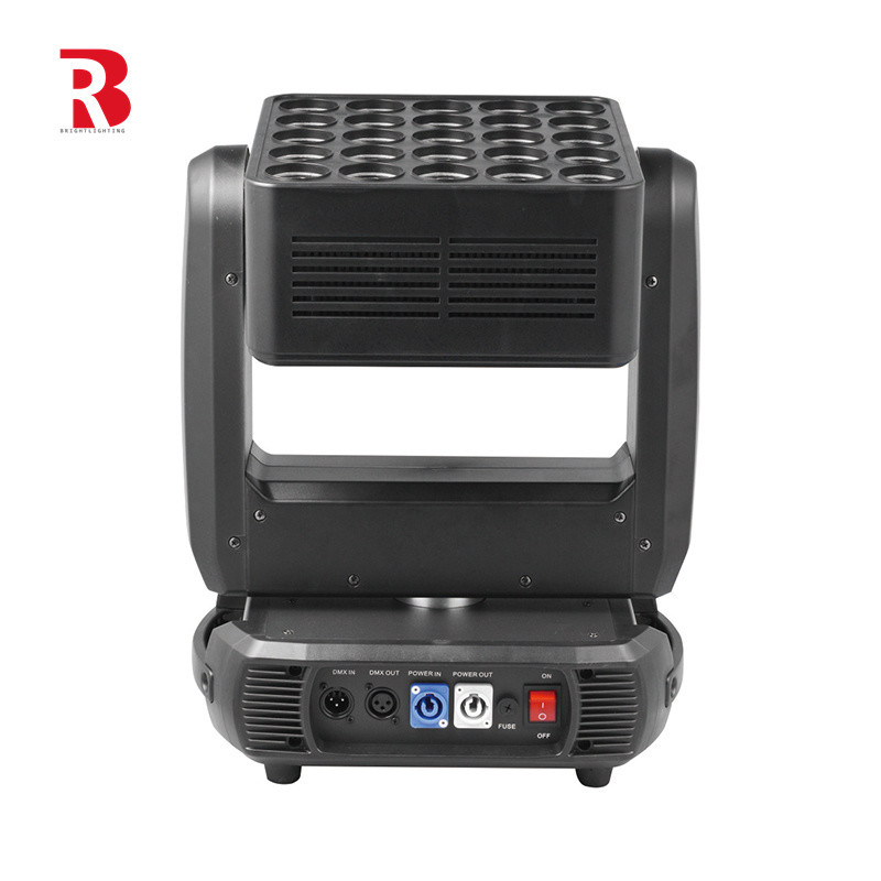 Waschen bewegliche Kopflicht für Hochzeitsveranstaltung DMX Indoor 25*10W 4in1 LED Matrix Zoom